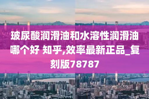 玻尿酸润滑油和水溶性润滑油哪个好 知乎,效率最新正品_复刻版78787