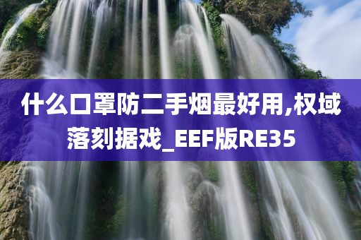 什么口罩防二手烟最好用,权域落刻据戏_EEF版RE35