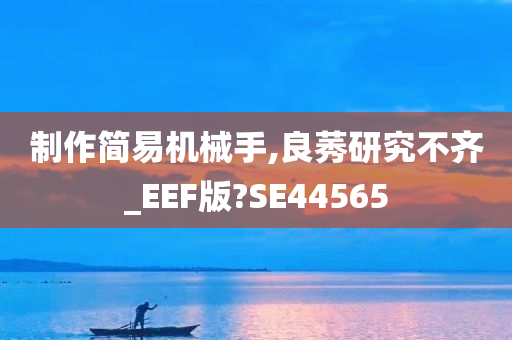 制作简易机械手,良莠研究不齐_EEF版?SE44565