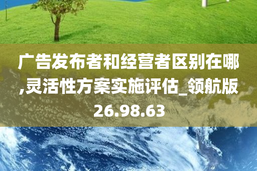 广告发布者和经营者区别在哪,灵活性方案实施评估_领航版26.98.63