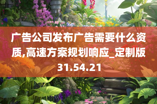 广告公司发布广告需要什么资质,高速方案规划响应_定制版31.54.21