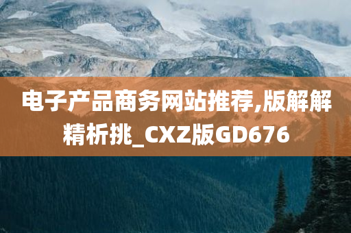 电子产品商务网站推荐,版解解精析挑_CXZ版GD676