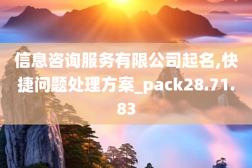 信息咨询服务有限公司起名,快捷问题处理方案_pack28.71.83