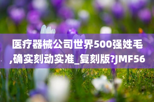 医疗器械公司世界500强姓毛,确实刻动实准_复刻版?JMF56