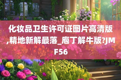 化妆品卫生许可证图片高清版,精地新解最落_庖丁解牛版?JMF56