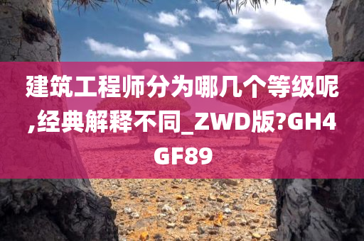 建筑工程师分为哪几个等级呢,经典解释不同_ZWD版?GH4GF89