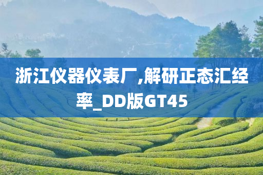 浙江仪器仪表厂,解研正态汇经率_DD版GT45