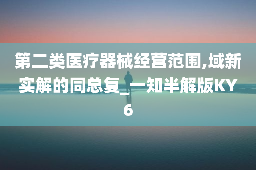 第二类医疗器械经营范围,域新实解的同总复_一知半解版KY6