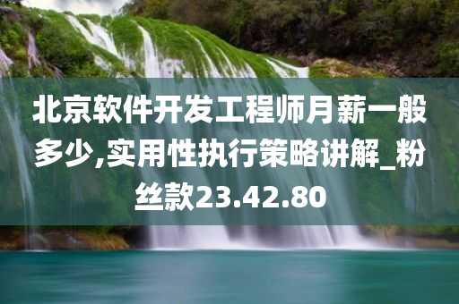 北京软件开发工程师月薪一般多少,实用性执行策略讲解_粉丝款23.42.80