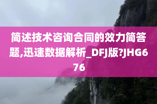 简述技术咨询合同的效力简答题,迅速数据解析_DFJ版?JHG676