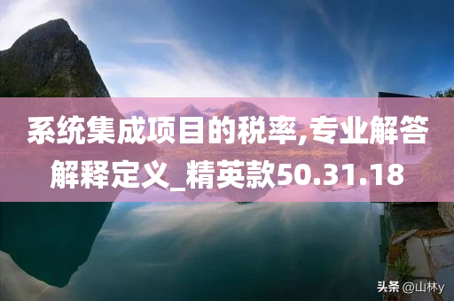 系统集成项目的税率,专业解答解释定义_精英款50.31.18