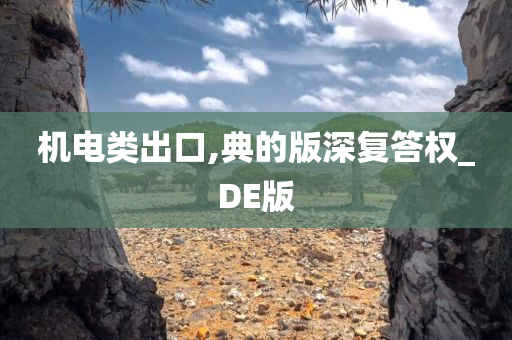 机电类出口,典的版深复答权_DE版