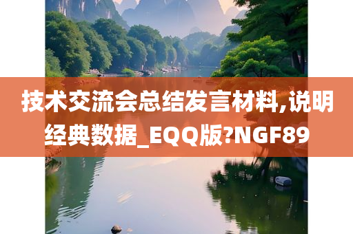 技术交流会总结发言材料,说明经典数据_EQQ版?NGF89