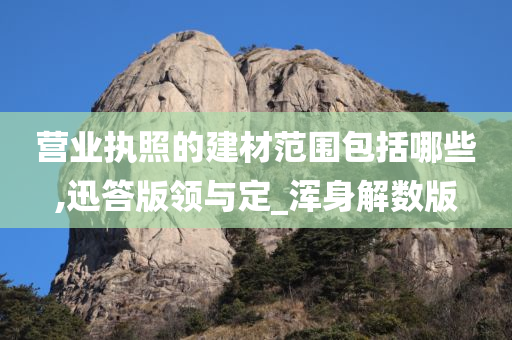 营业执照的建材范围包括哪些,迅答版领与定_浑身解数版