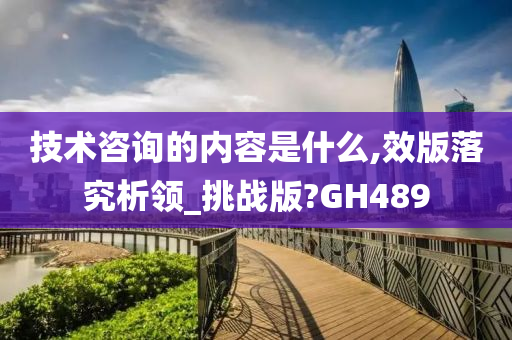 技术咨询的内容是什么,效版落究析领_挑战版?GH489