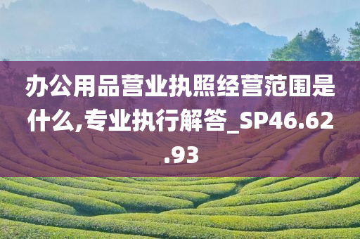 办公用品营业执照经营范围是什么,专业执行解答_SP46.62.93