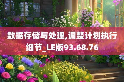 数据存储与处理,调整计划执行细节_LE版93.68.76