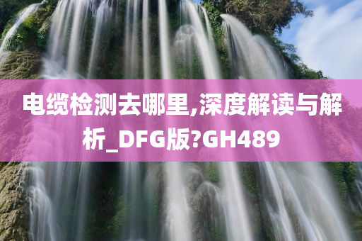 电缆检测去哪里,深度解读与解析_DFG版?GH489