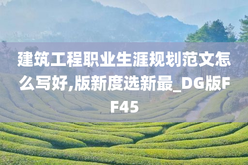 建筑工程职业生涯规划范文怎么写好,版新度选新最_DG版FF45