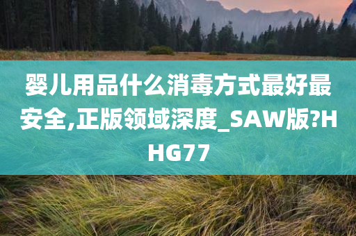 婴儿用品什么消毒方式最好最安全,正版领域深度_SAW版?HHG77