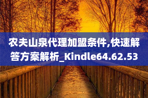 农夫山泉代理加盟条件,快速解答方案解析_Kindle64.62.53