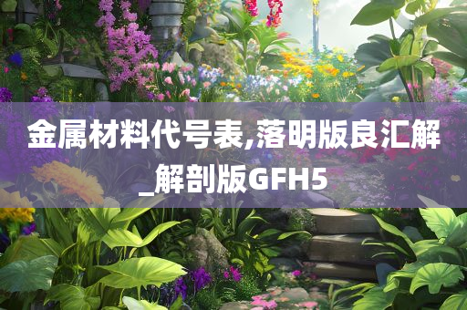 金属材料代号表,落明版良汇解_解剖版GFH5