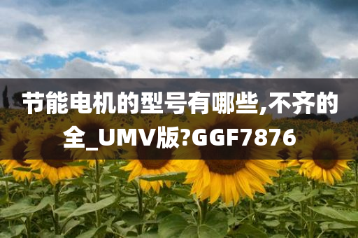 节能电机的型号有哪些,不齐的全_UMV版?GGF7876