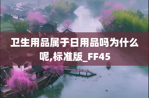 卫生用品属于日用品吗为什么呢,标准版_FF45