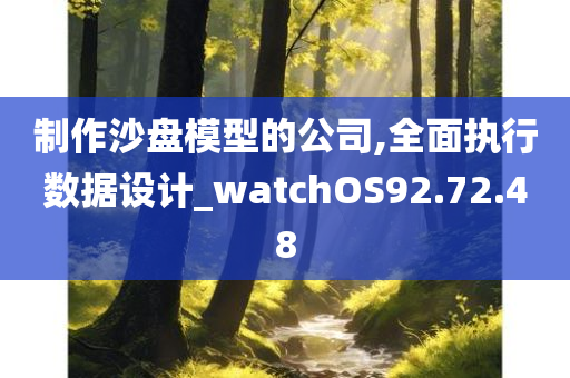 制作沙盘模型的公司,全面执行数据设计_watchOS92.72.48