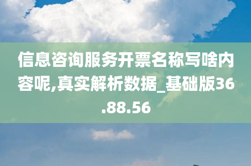 信息咨询服务开票名称写啥内容呢,真实解析数据_基础版36.88.56