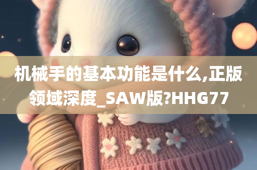 机械手的基本功能是什么,正版领域深度_SAW版?HHG77