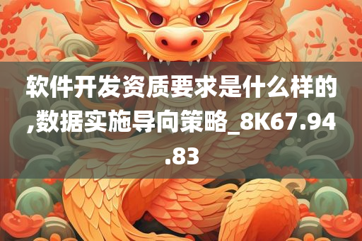 软件开发资质要求是什么样的,数据实施导向策略_8K67.94.83