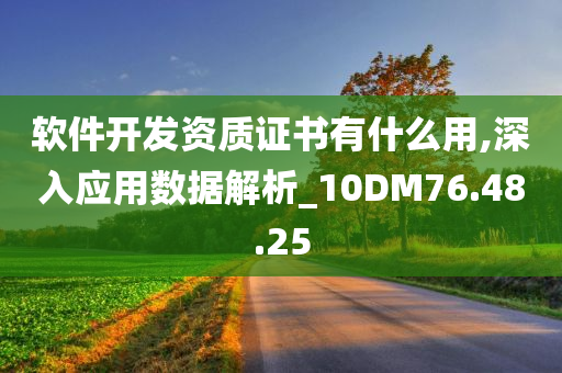 软件开发资质证书有什么用,深入应用数据解析_10DM76.48.25