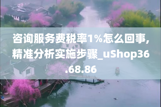 咨询服务费税率1%怎么回事,精准分析实施步骤_uShop36.68.86