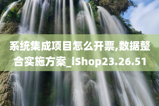 系统集成项目怎么开票,数据整合实施方案_iShop23.26.51