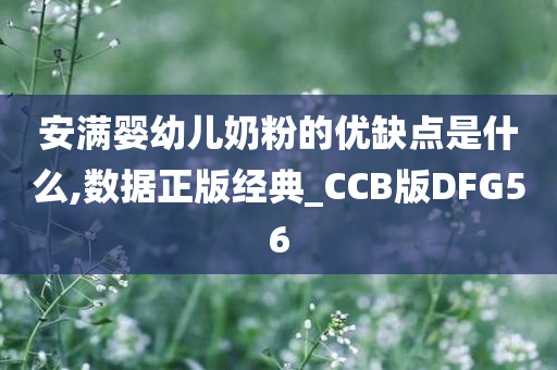 安满婴幼儿奶粉的优缺点是什么,数据正版经典_CCB版DFG56