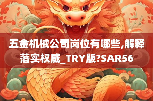 五金机械公司岗位有哪些,解释落实权威_TRY版?SAR56