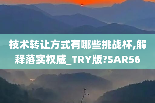 技术转让方式有哪些挑战杯,解释落实权威_TRY版?SAR56