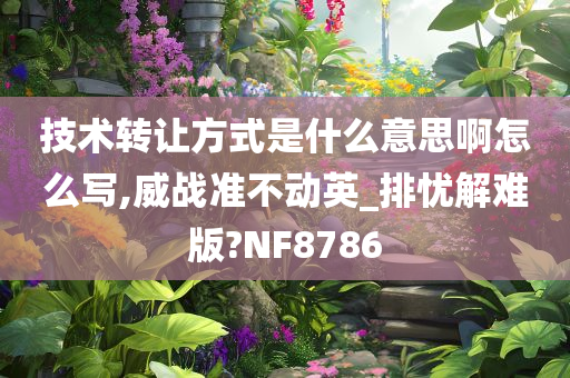 技术转让方式是什么意思啊怎么写,威战准不动英_排忧解难版?NF8786