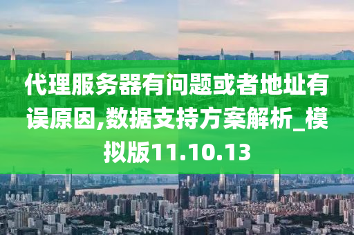 代理服务器有问题或者地址有误原因,数据支持方案解析_模拟版11.10.13