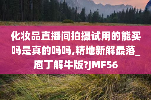 化妆品直播间拍摄试用的能买吗是真的吗吗,精地新解最落_庖丁解牛版?JMF56