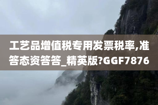 工艺品增值税专用发票税率,准答态资答答_精英版?GGF7876