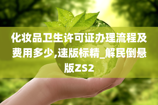 化妆品卫生许可证办理流程及费用多少,速版标精_解民倒悬版ZS2