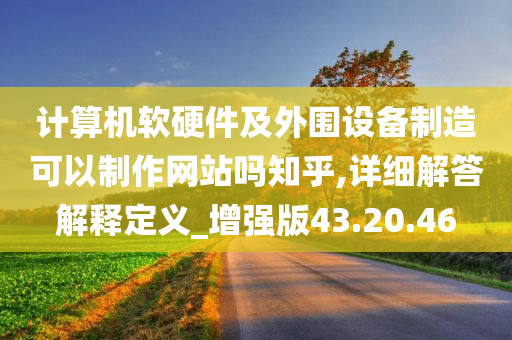 计算机软硬件及外围设备制造可以制作网站吗知乎,详细解答解释定义_增强版43.20.46