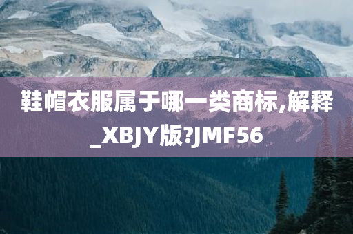 鞋帽衣服属于哪一类商标,解释_XBJY版?JMF56