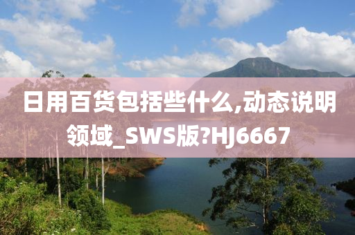 日用百货包括些什么,动态说明领域_SWS版?HJ6667