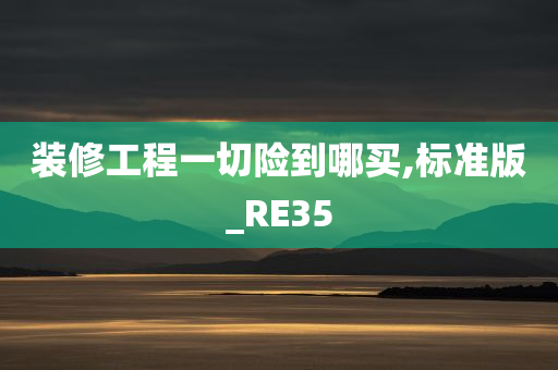 装修工程一切险到哪买,标准版_RE35