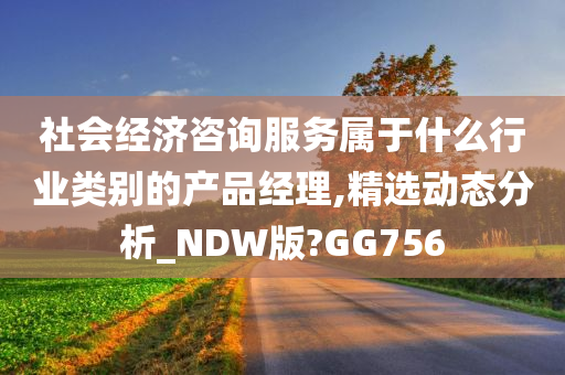 社会经济咨询服务属于什么行业类别的产品经理,精选动态分析_NDW版?GG756