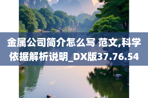 金属公司简介怎么写 范文,科学依据解析说明_DX版37.76.54