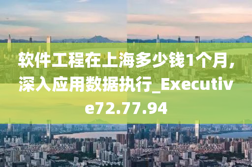 软件工程在上海多少钱1个月,深入应用数据执行_Executive72.77.94